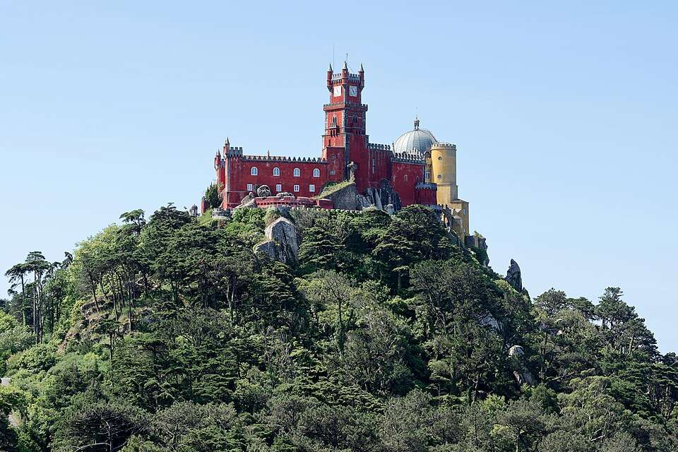 The Pena Palace on its hilltop, Sintra